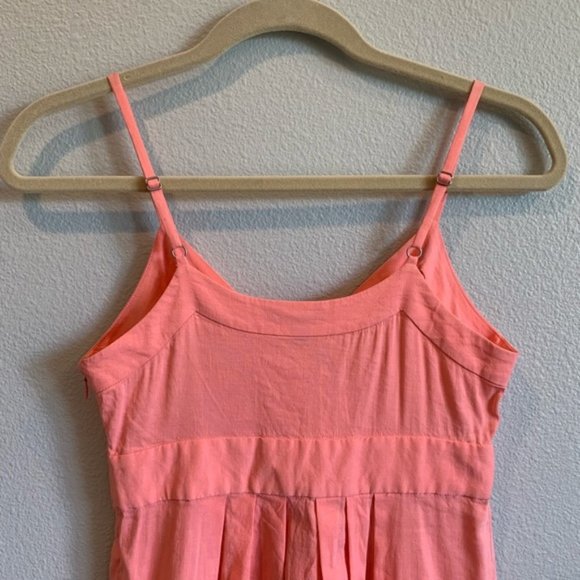 Theory "Miga" Pink Linen Spaghetti Strap Dress - Picture 7 of 8